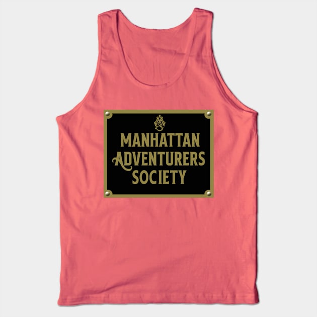 Manhattan Adventurers Society Plaque Tank Top by Report All Ghosts-Merch